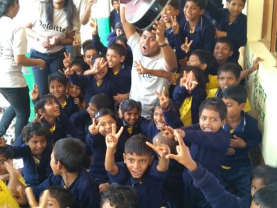 Deloitte volunteering day celebration 2018 at Nallurahalli Bridge Project